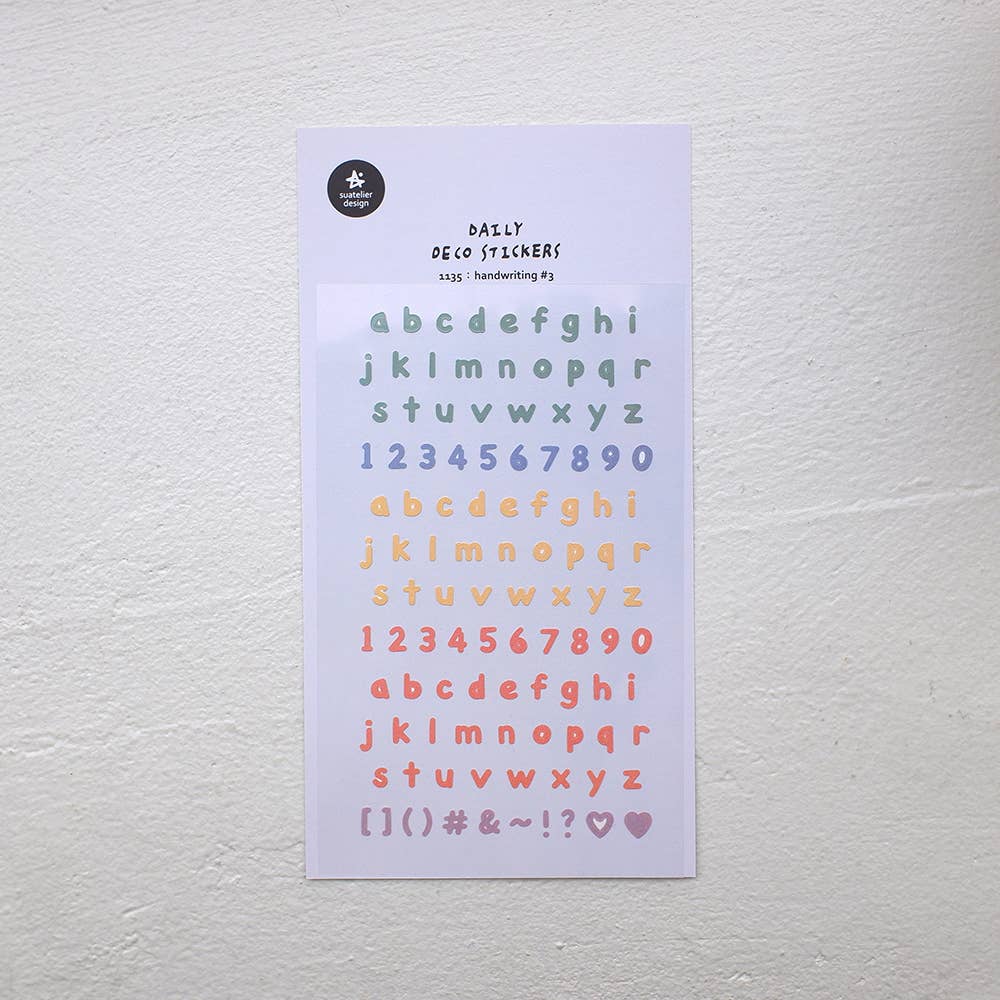 Little Letters Alphabet & Number Stickers | Suatelier Daily Deco