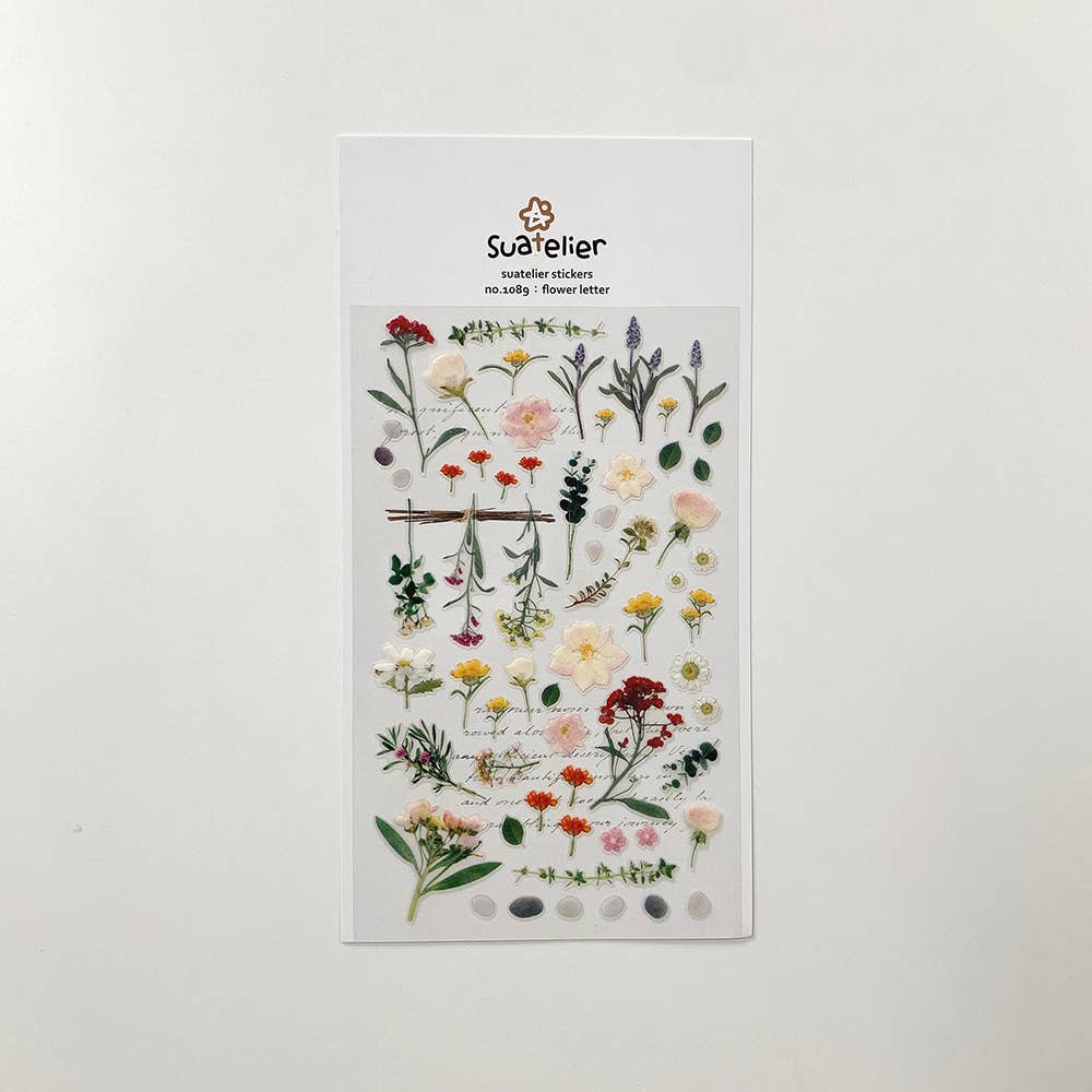 Letters From the Garden Vintage Floral Stickers | Suatelier Daily Deco