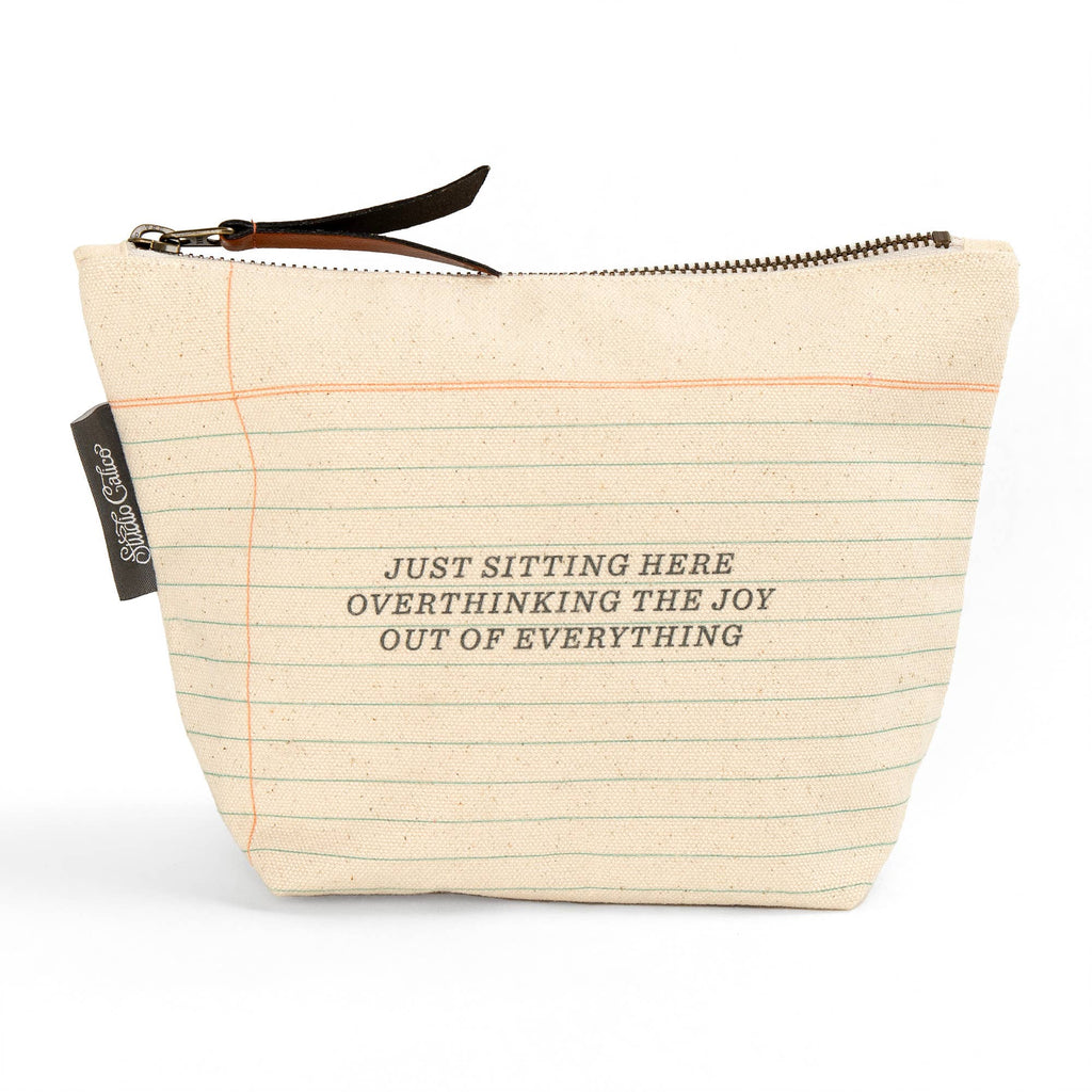 Overthinking Everything Canvas Zip Pouch