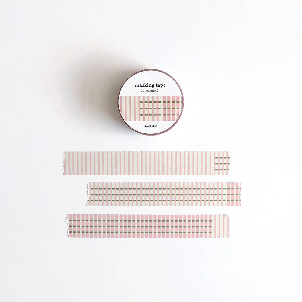Pretty in Plaid Pink Pattern Washi Tape | Suatelier
