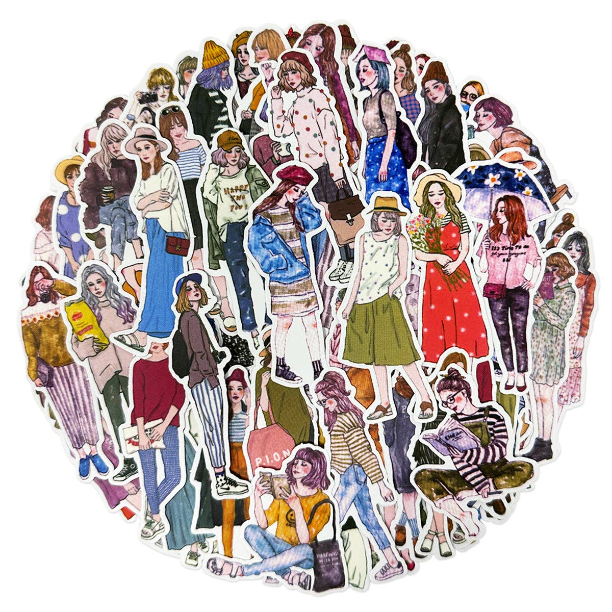Wrapables Fashion Women Vinyl Sticker Pack