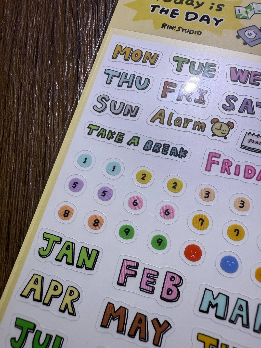 Today Is the Day Planner Labels Sticker Sheet | RIN! Studio