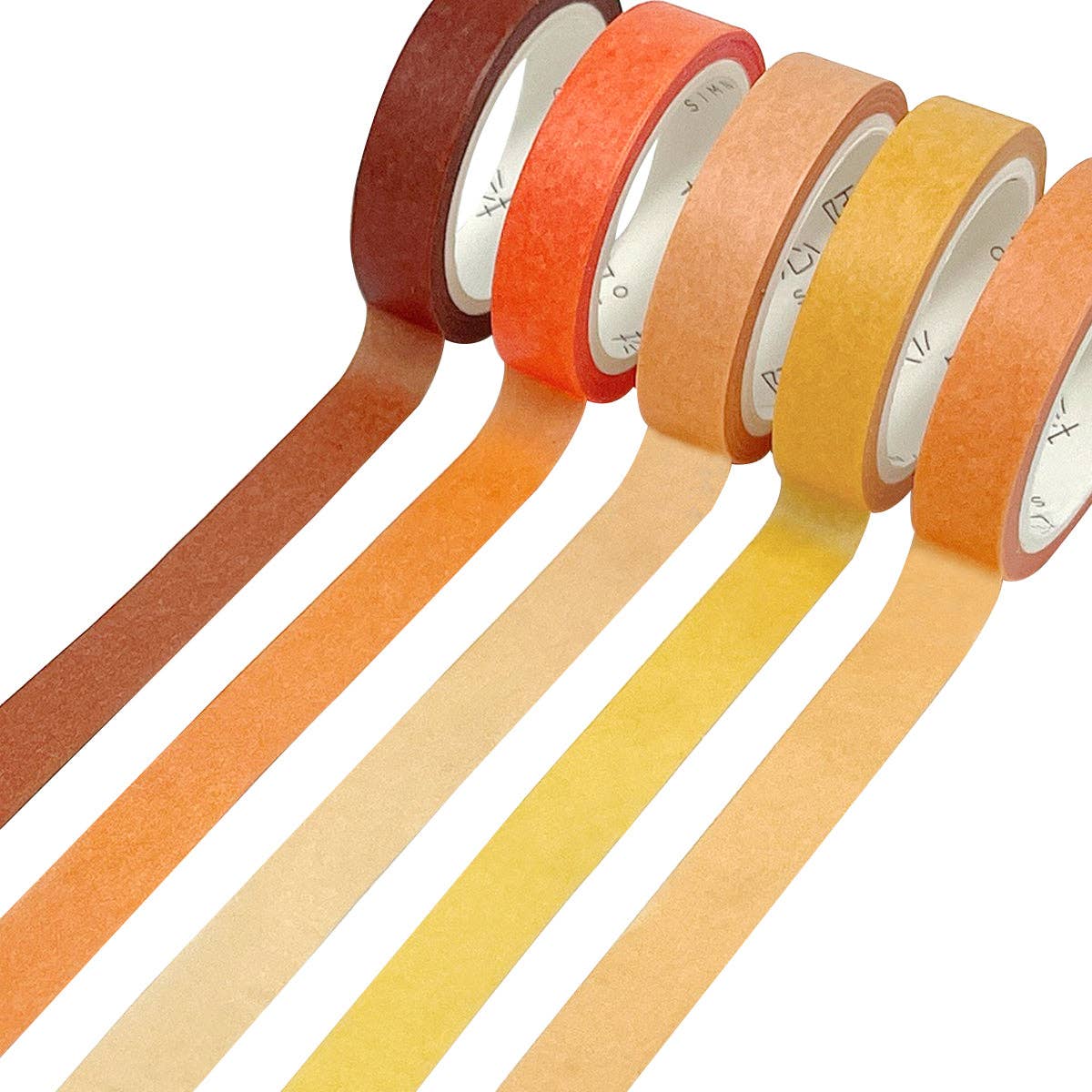 Wrapables Solid Color Washi Tape (Set of 5): Rainbow