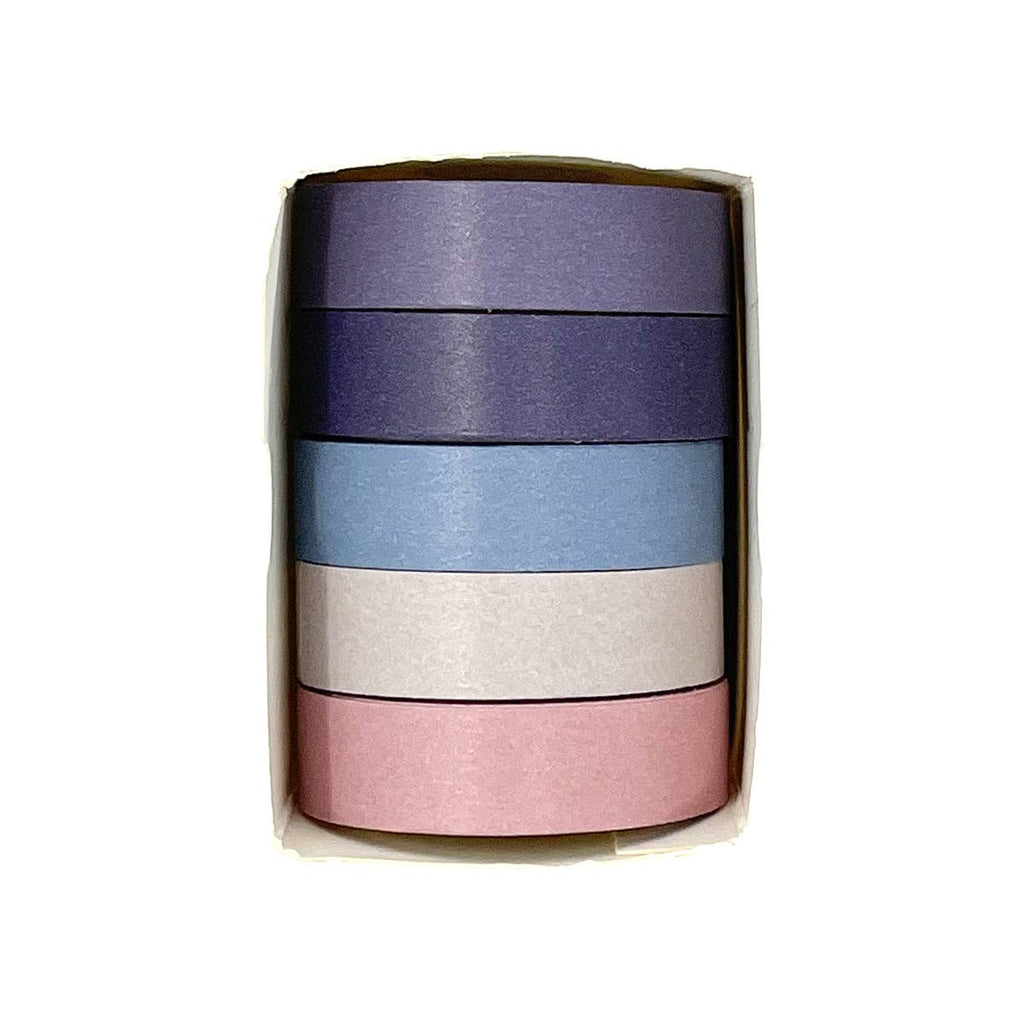 Wrapables Solid Color Washi Tape (Set of 5): Rainbow