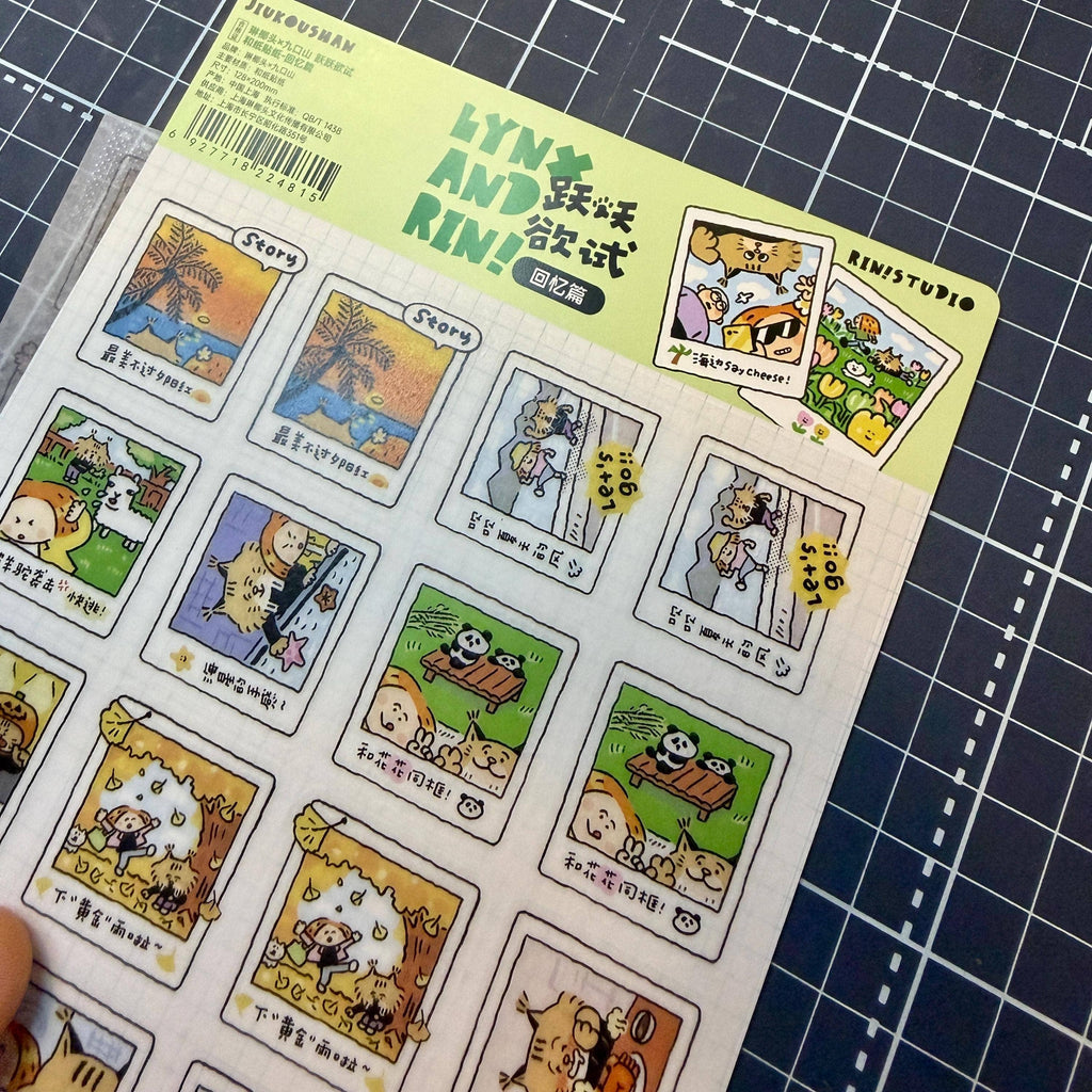 Instax Washi Stickers: Kawaii Planner instant camera sticker, eager to try memories. V35B: Eager to Try