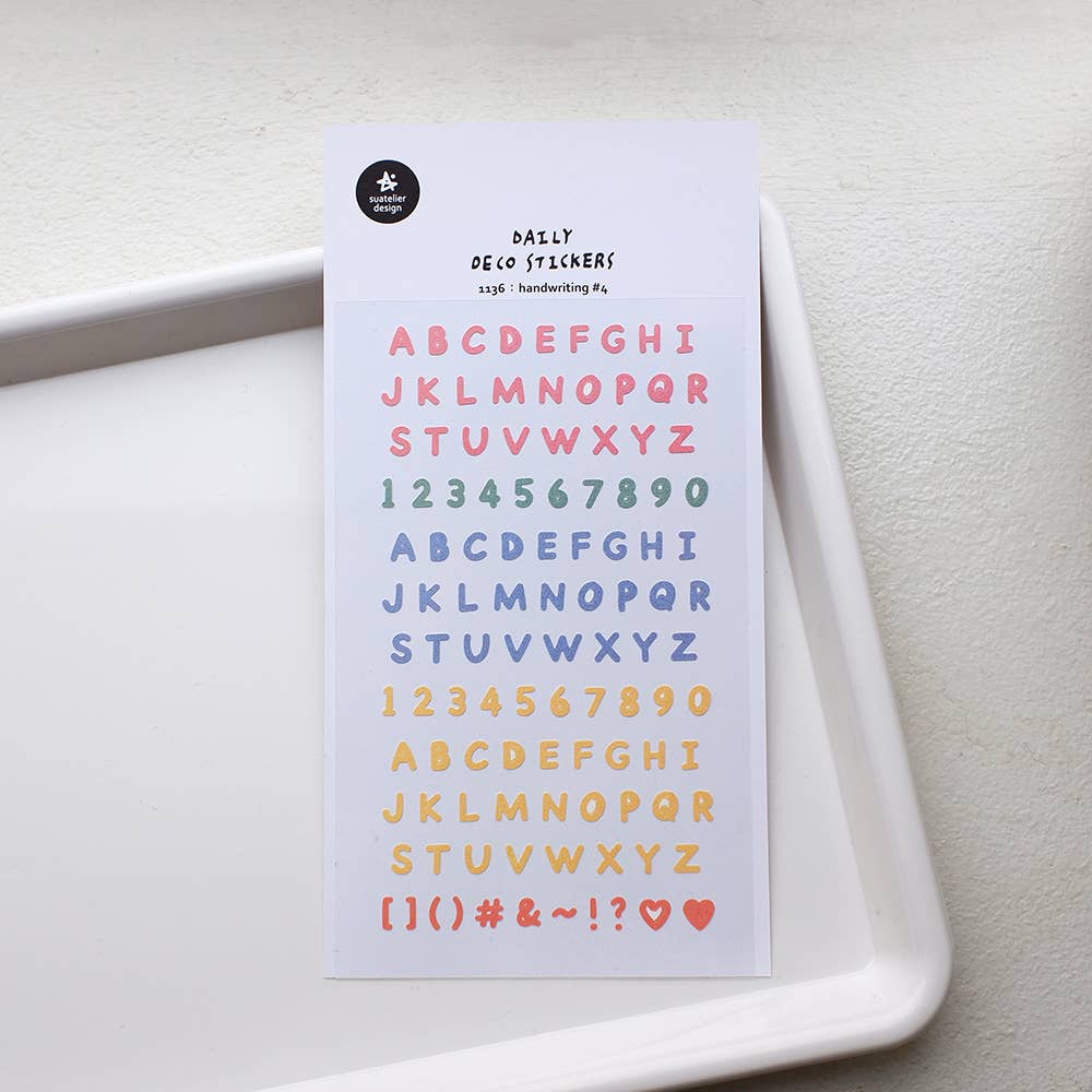 Say It Your Way Alphabet & Number Stickers | Suatelier Daily Deco