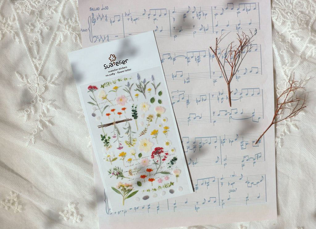 Letters From the Garden Vintage Floral Stickers | Suatelier Daily Deco