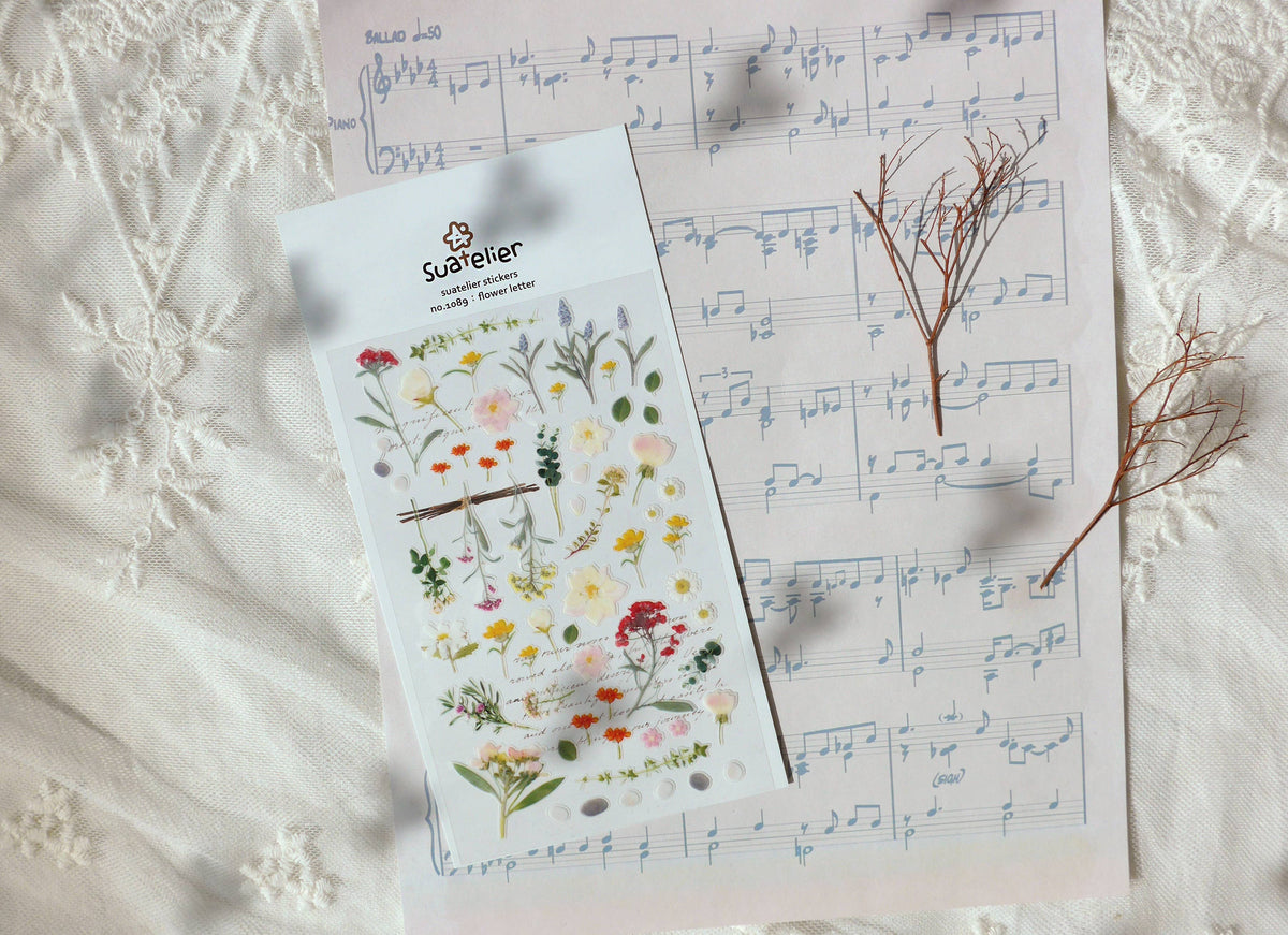 Letters From the Garden Vintage Floral Stickers | Suatelier Daily Deco