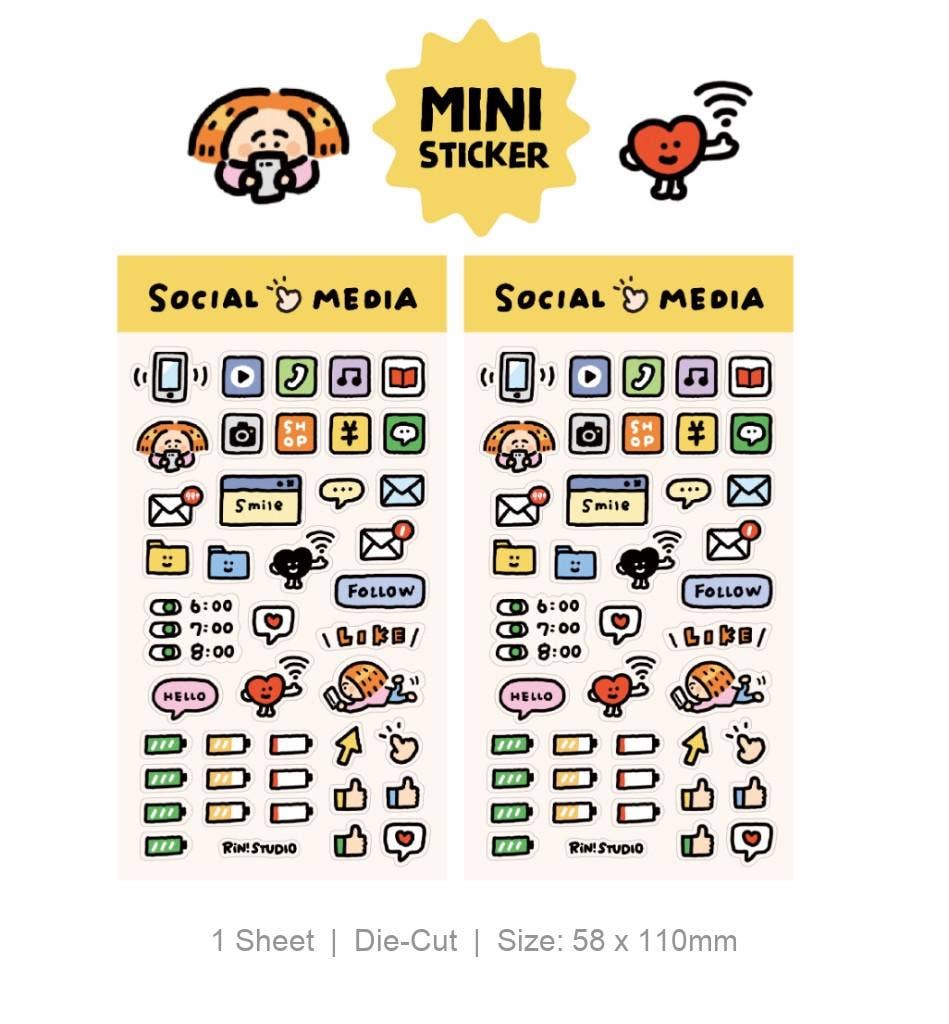 Mini Stickers - Coffee/Flower/Aloha/Halloween/Social Media/Dream/Childhood - RiN! Studio: Aloha