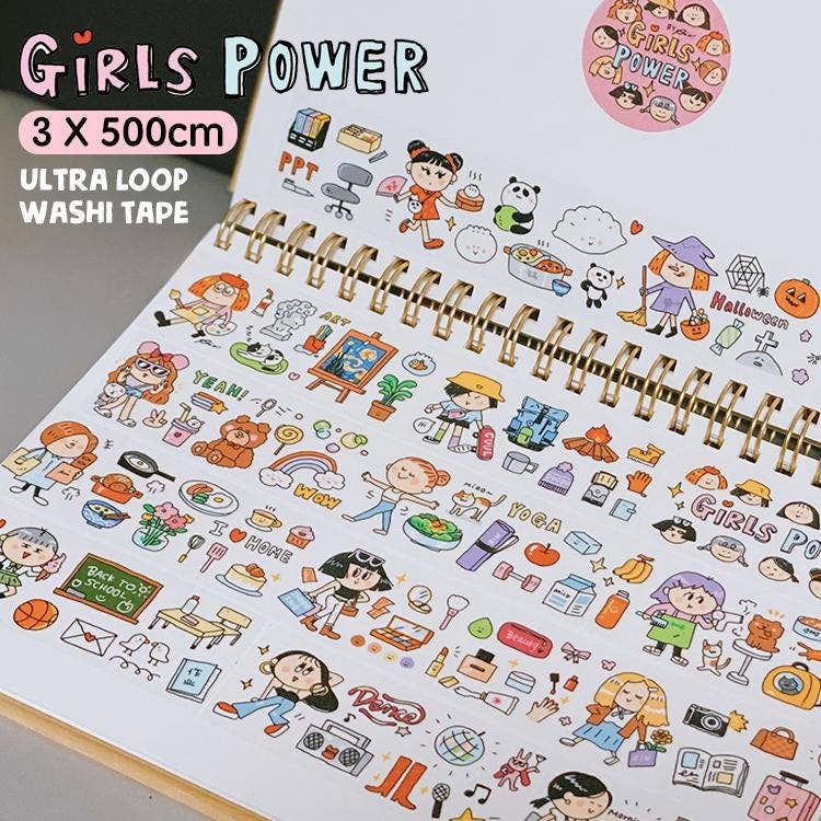 Girls Power Ultra Loop Washi Tape | RIN! Studio