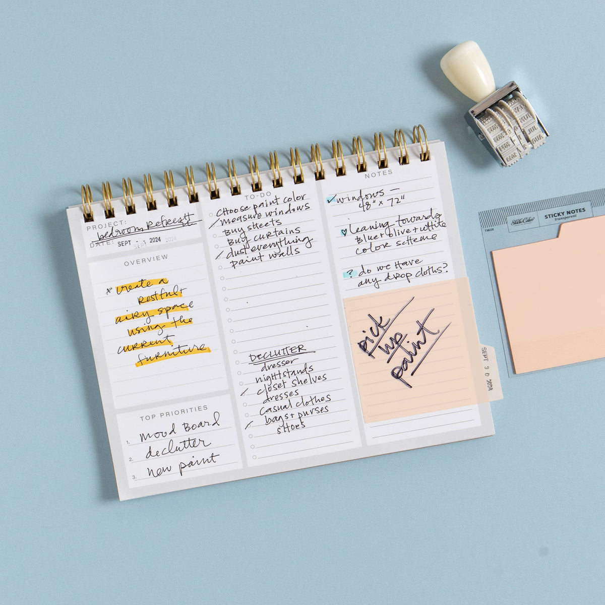 Pink Tabbed Transparent Sticky Notes | 30 Sheets