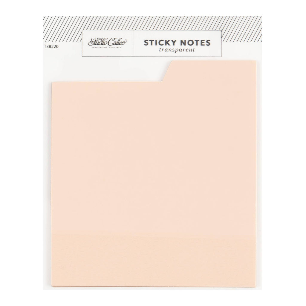 Pink Tabbed Transparent Sticky Notes | 30 Sheets