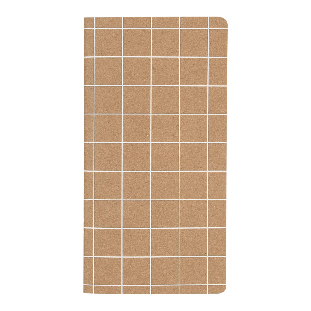 Kraft Grid Traveler’s Notebook Insert | 40 Blank Pages