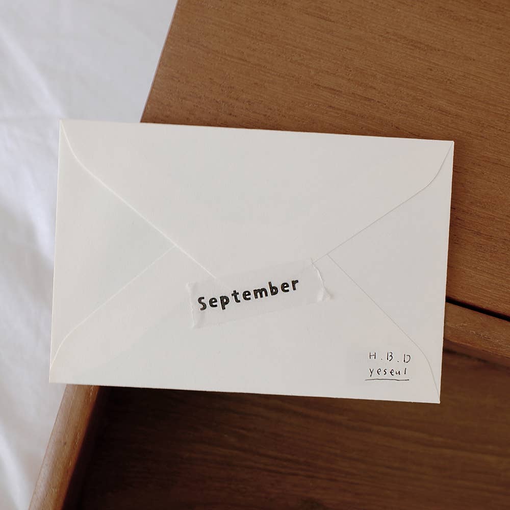 Month After Month Calendar Lettering Washi Tape | Suatelier