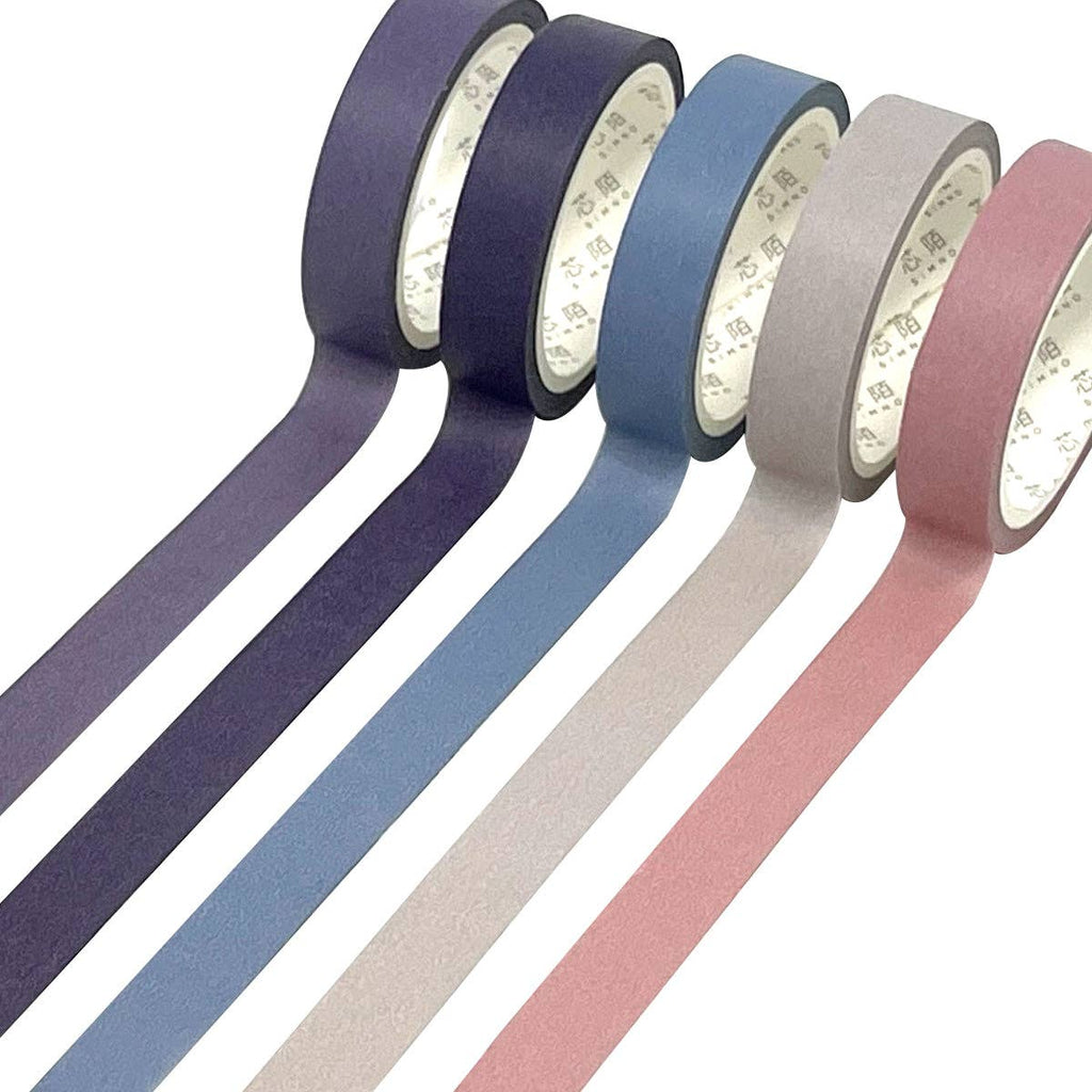 Wrapables Solid Color Washi Tape (Set of 5): Rainbow