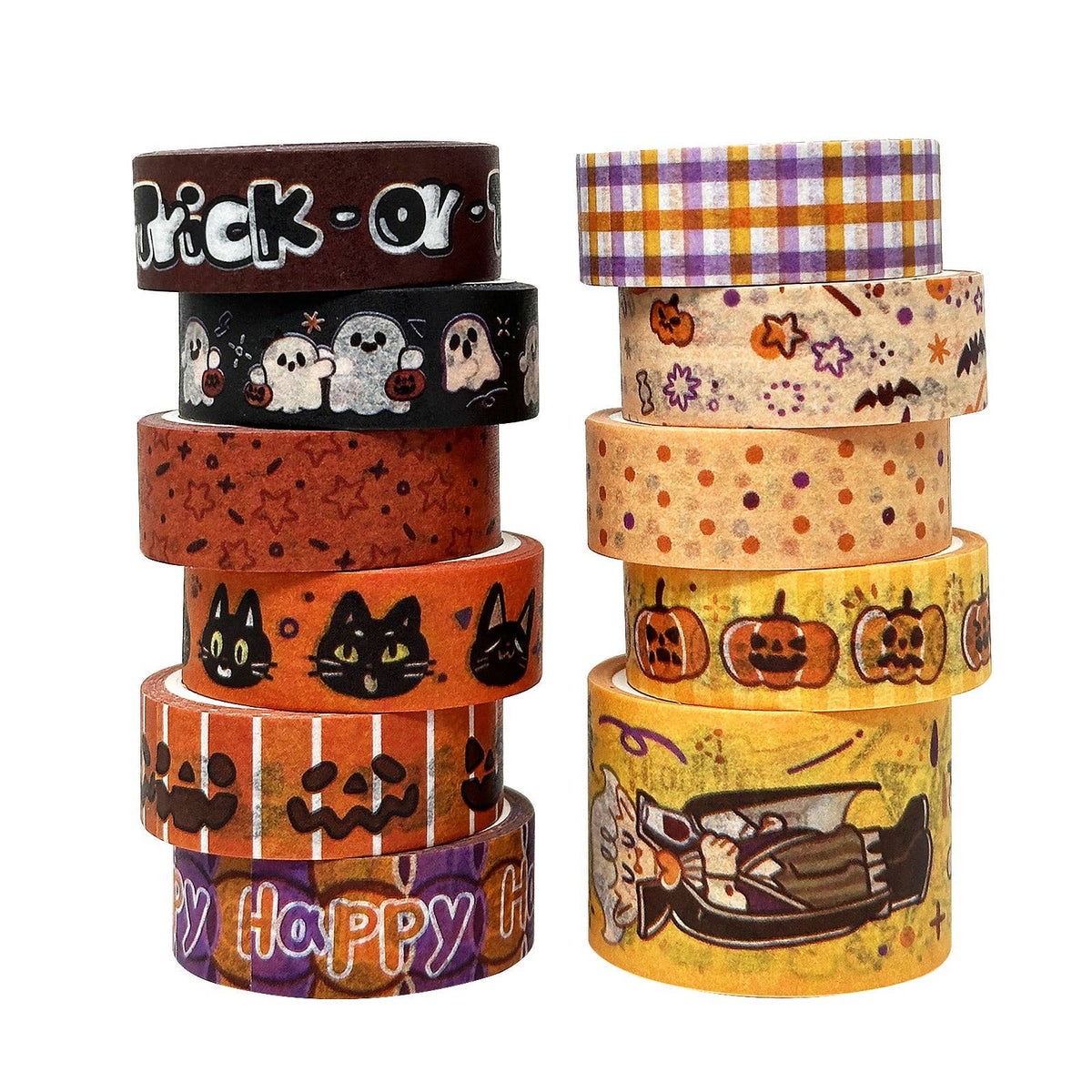 Wrapables Halloween Washi Tape Set - 11 Rolls