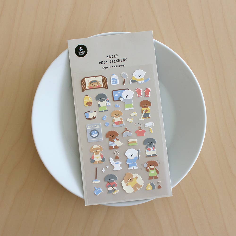 Chore-Core Cleaning Day Stickers | Suatelier Daily Deco