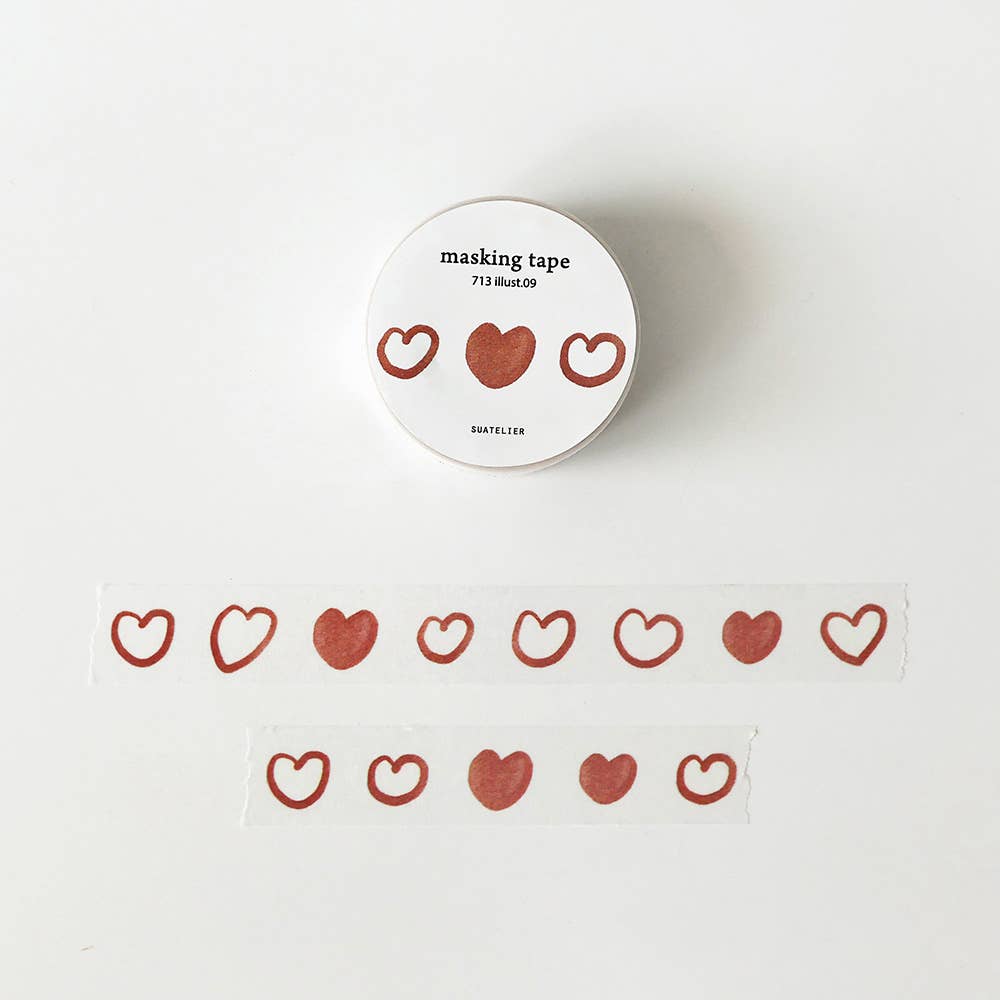 ❤️ Love Notes Heart Washi Tape | Suatelier