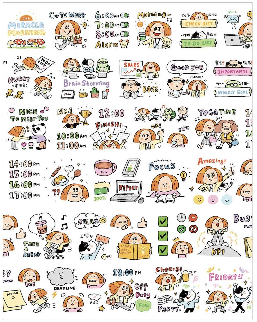 Kawaii Washi Tape Stickers: Work Diary, Office Life: VOL3STFL