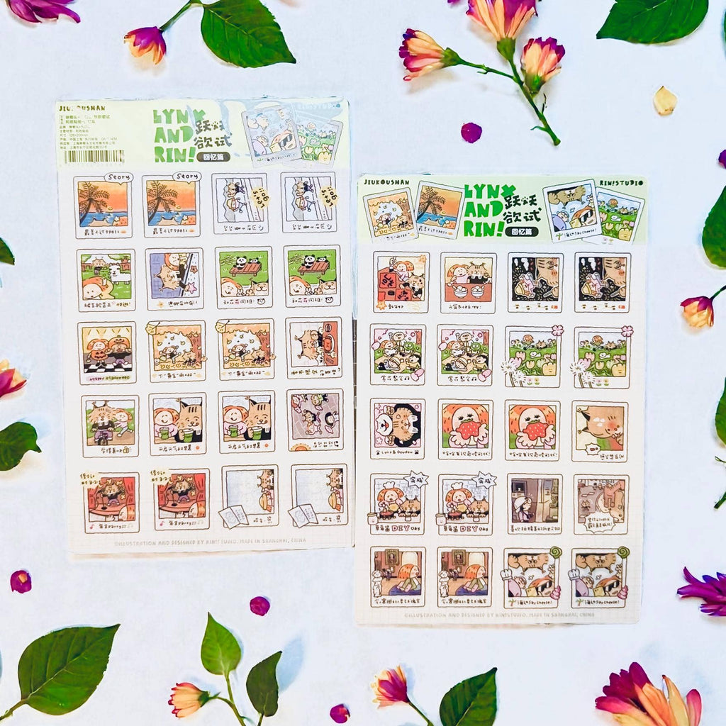 Instax Washi Stickers: Kawaii Planner instant camera sticker, eager to try memories. V35B: Eager to Try