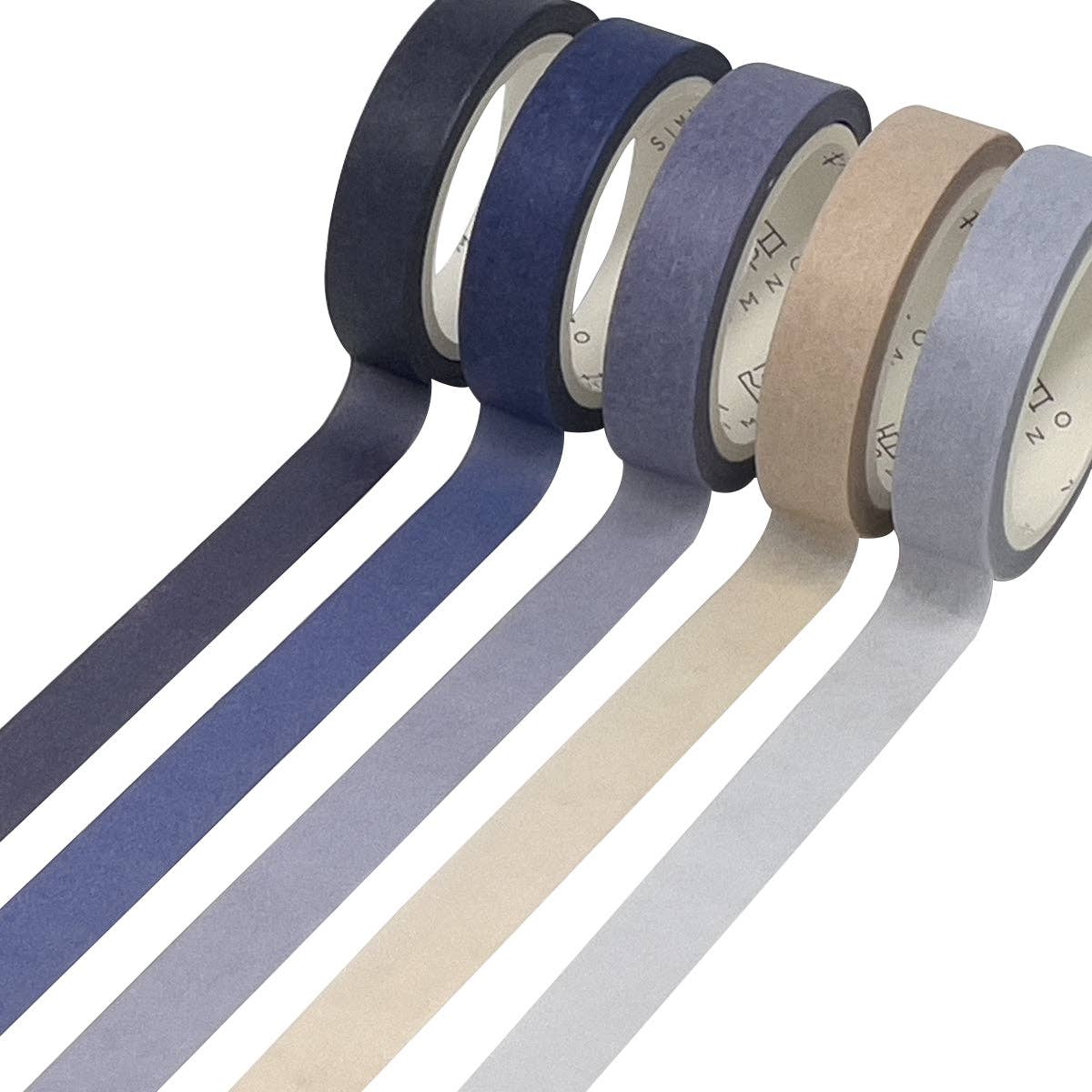 Wrapables Solid Color Washi Tape (Set of 5): Rainbow