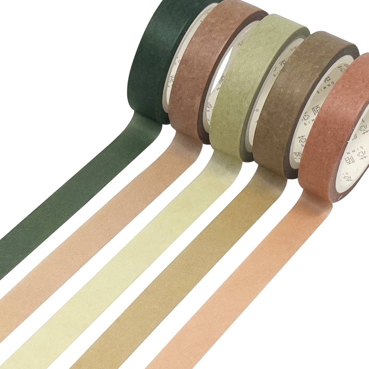 Wrapables Solid Color Washi Tape (Set of 5): Rainbow