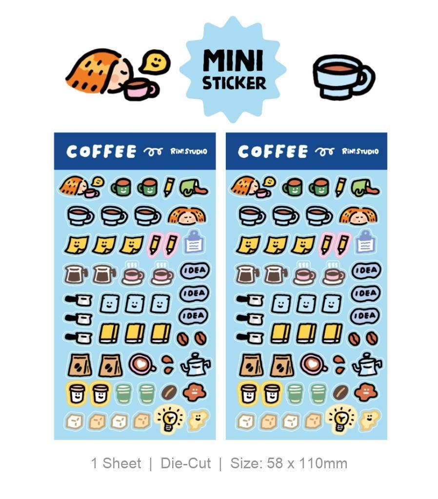 Mini Stickers - Coffee/Flower/Aloha/Halloween/Social Media/Dream/Childhood - RiN! Studio: Aloha