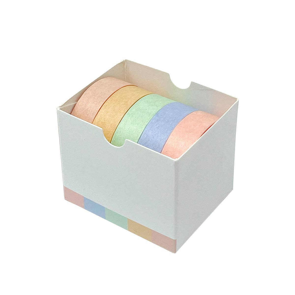 Wrapables Solid Color Washi Tape (Set of 5): Rainbow