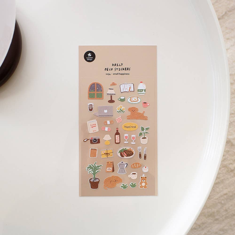 Little Things, Big Happiness Cozy Stickers | Suatelier Daily Deco