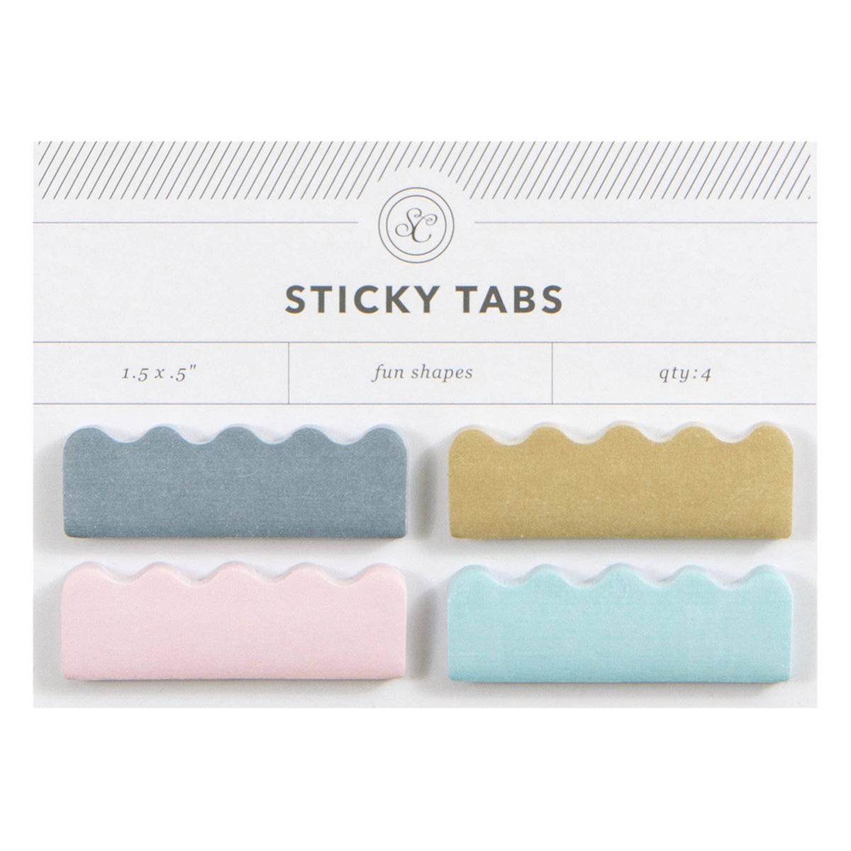 Scalloped Sticky Note Tabs | 4-Pack