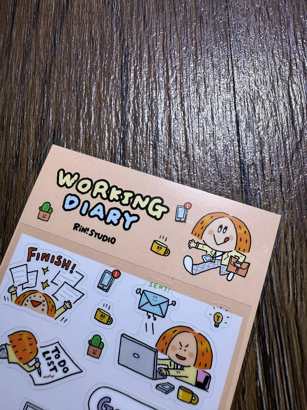 Working Diary Office Life Sticker Sheet | RIN! Studio