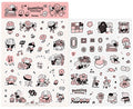 Flowers Sticker, Dazzling World Sticker, Monochrome Pink - RiN! Studio: Stickers