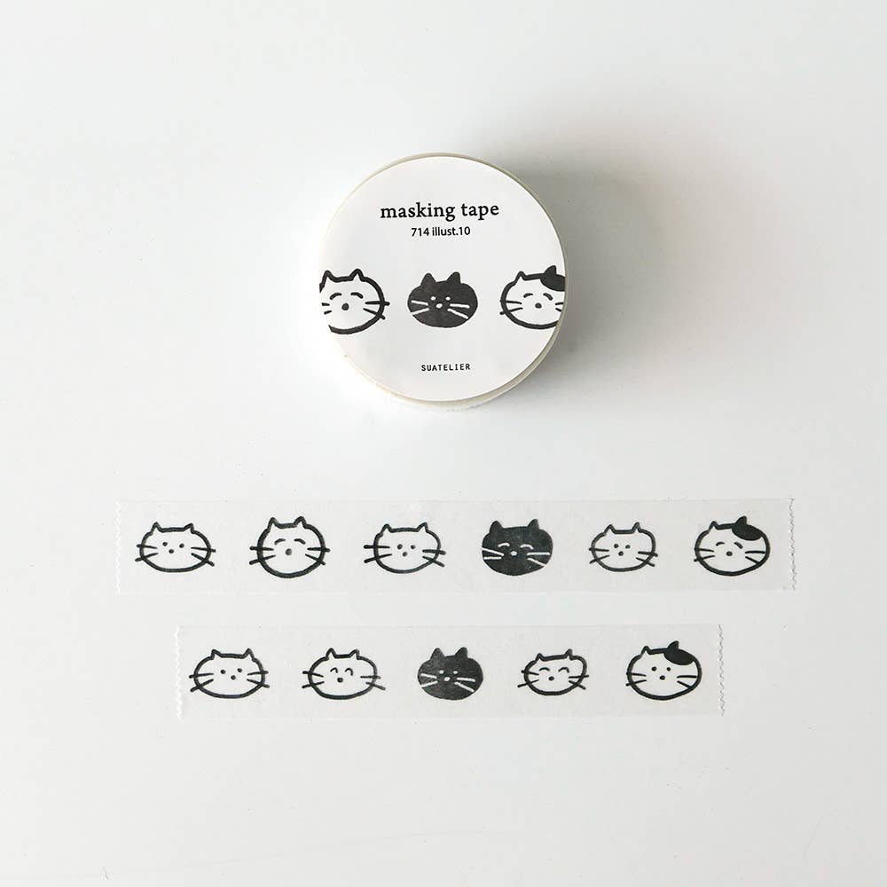 Catitude Illustrated Cat Washi Tape | Suatelier