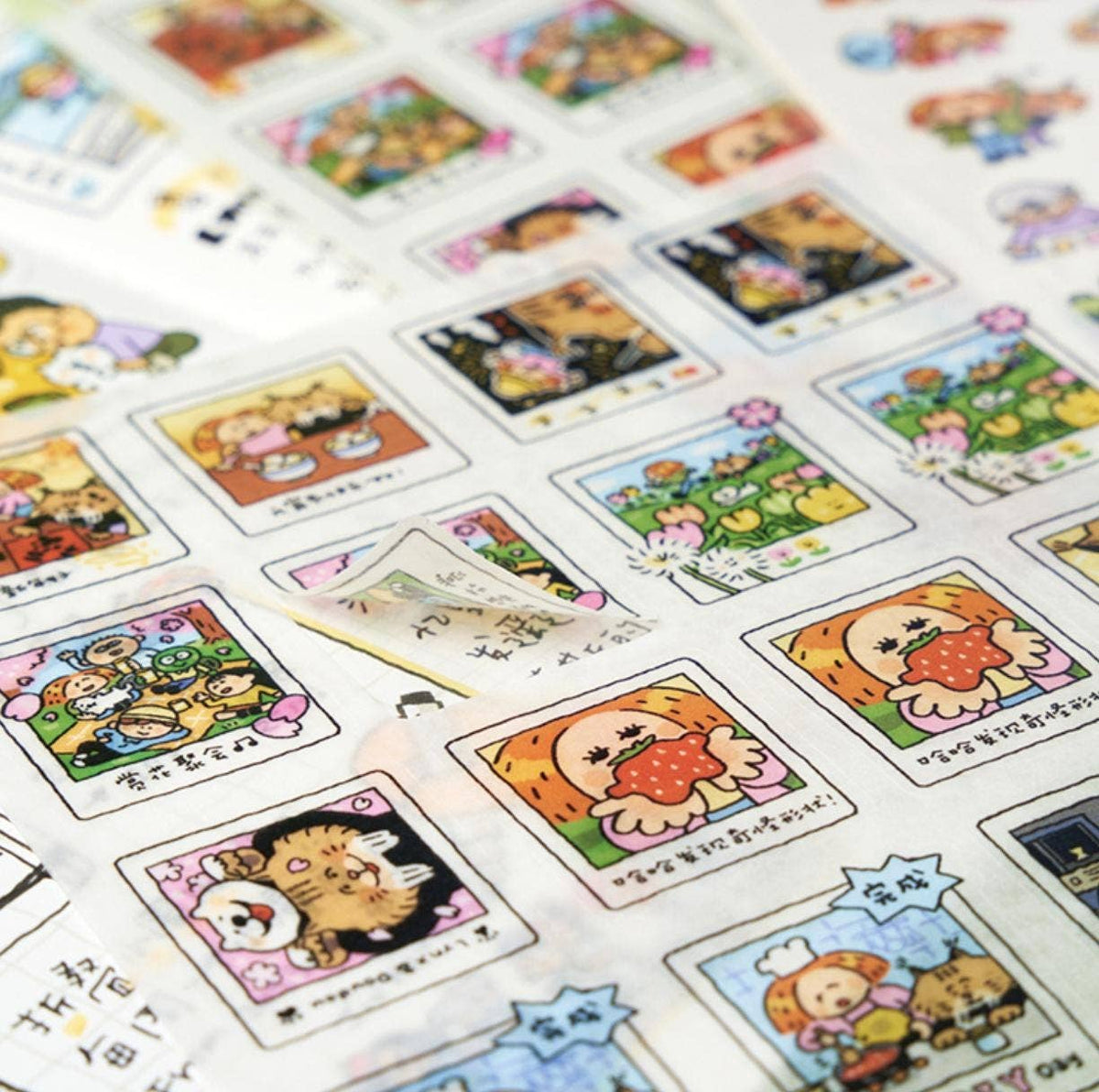 Instax Washi Stickers: Kawaii Planner instant camera sticker, eager to try memories. V35B: Eager to Try