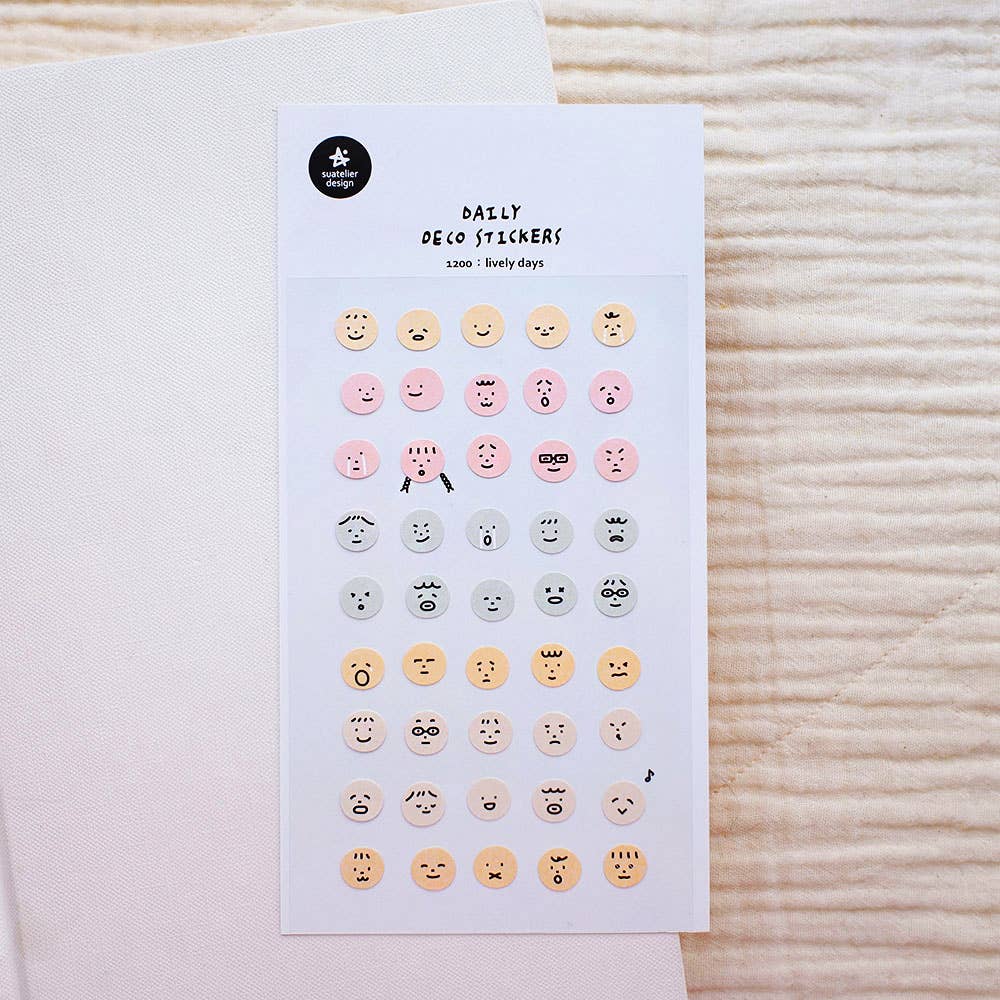 Every Mood Mini Face Stickers | Suatelier Daily Deco