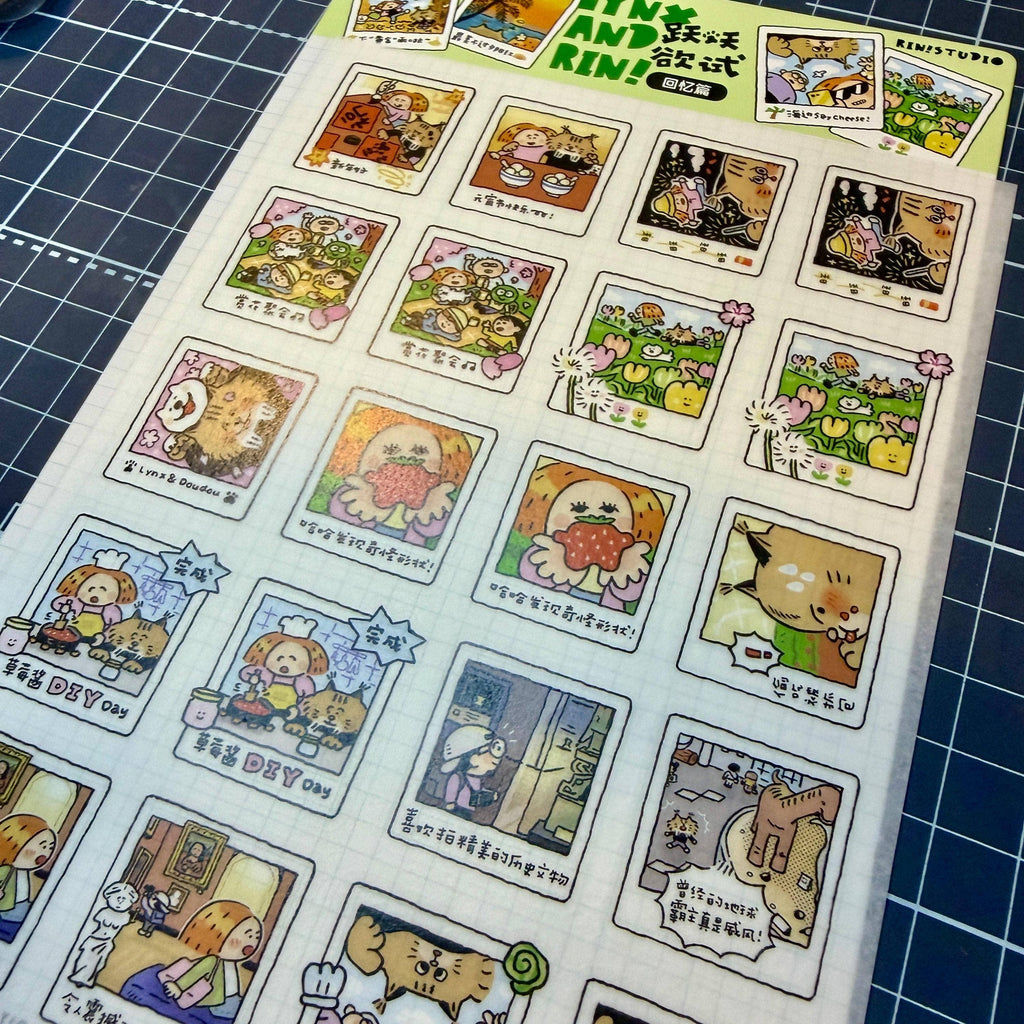 Instax Washi Stickers: Kawaii Planner instant camera sticker, eager to try memories. V35B: Eager to Try