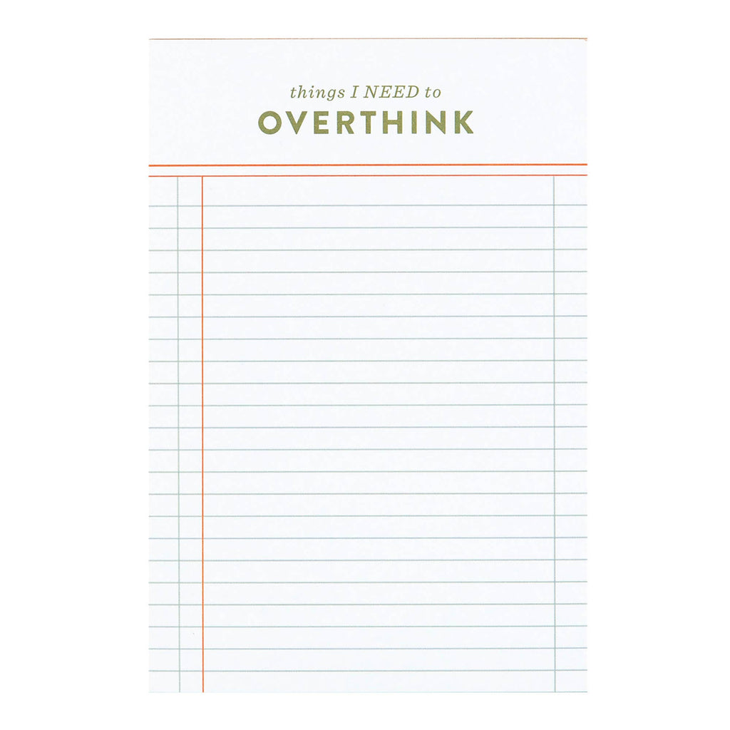 Things I Need to Overthink Notepad | 120 Sheets