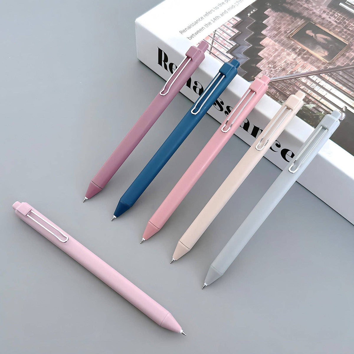 Wrapables Retractable Black Ink Gel Pens, 0.5mm Fine Point