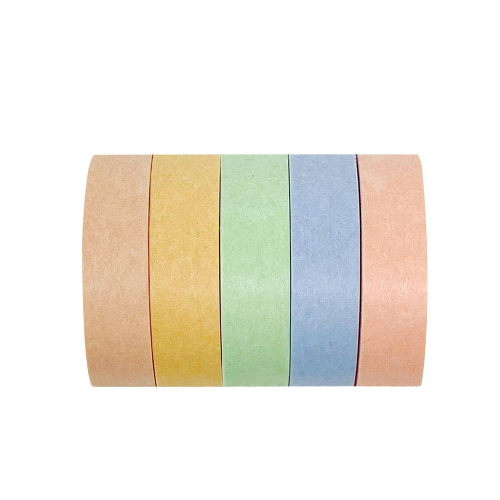Wrapables Solid Color Washi Tape (Set of 5): Rainbow