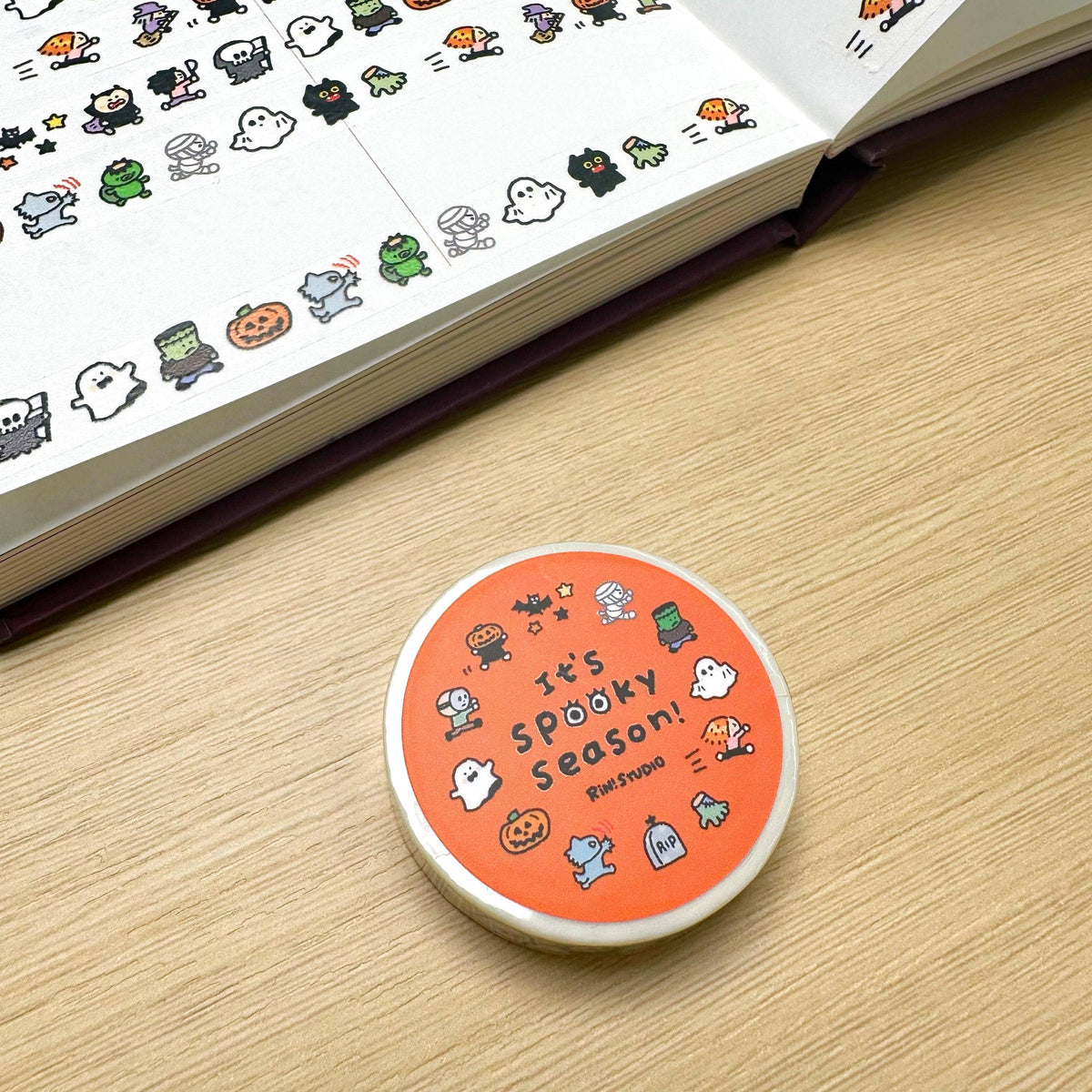 Hollaween mini Washi Tape - spooky season horror character RiN! Studio: Halloween
