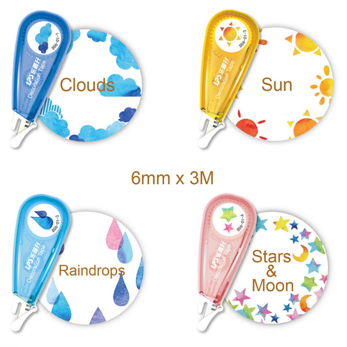 Wrapables Weather Sticker Roller Pen