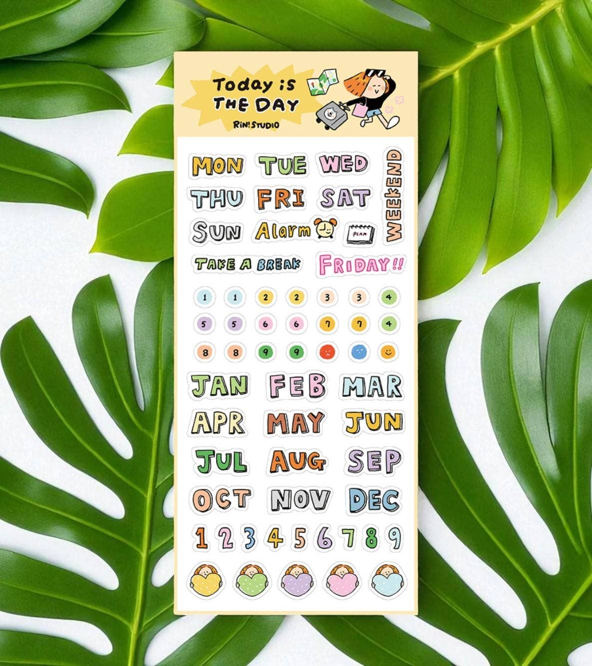 Today Is the Day Planner Labels Sticker Sheet | RIN! Studio