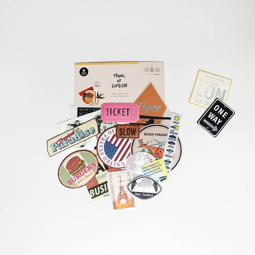 Suatelier Design Travel Sticker Pack – 28 Pieces