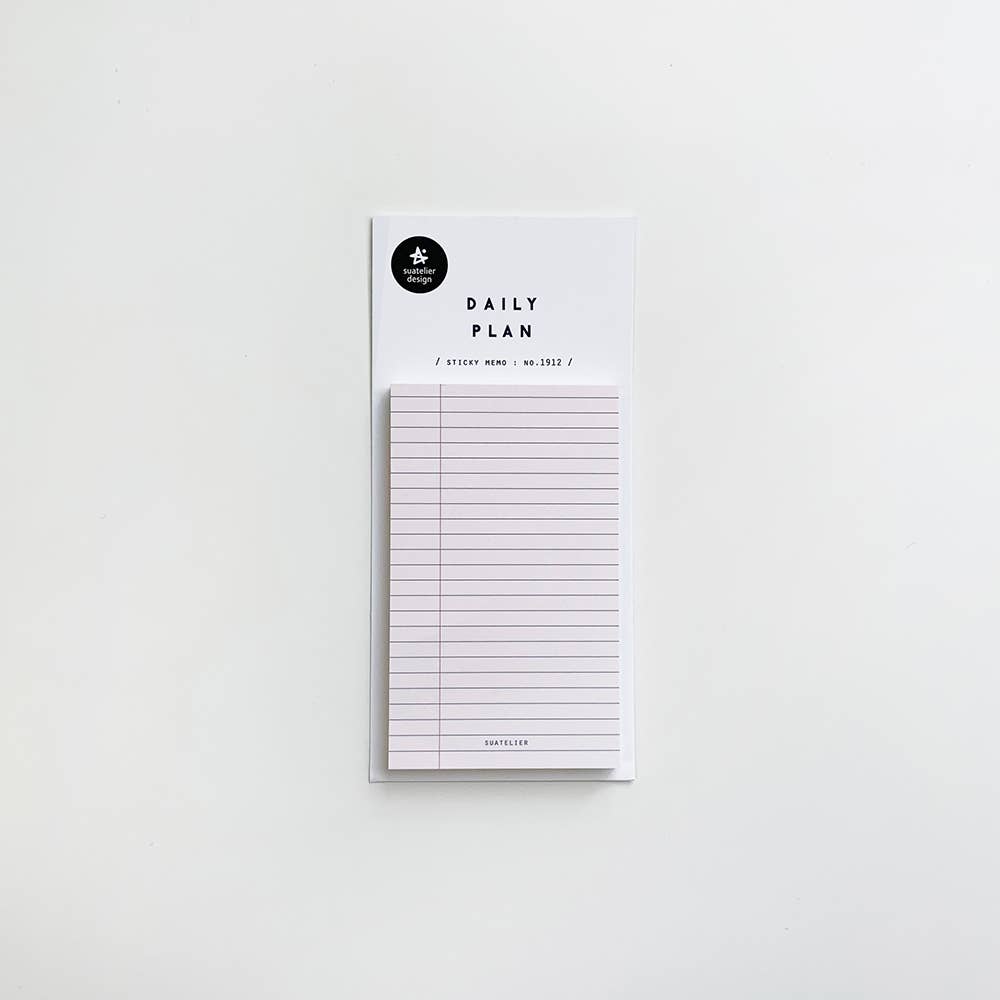 Suatelier Daily Plan Lined Sticky Memo – No. 1912