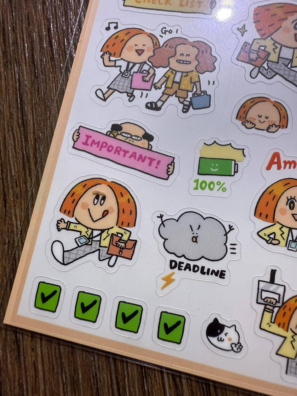 Working Diary Office Life Sticker Sheet | RIN! Studio