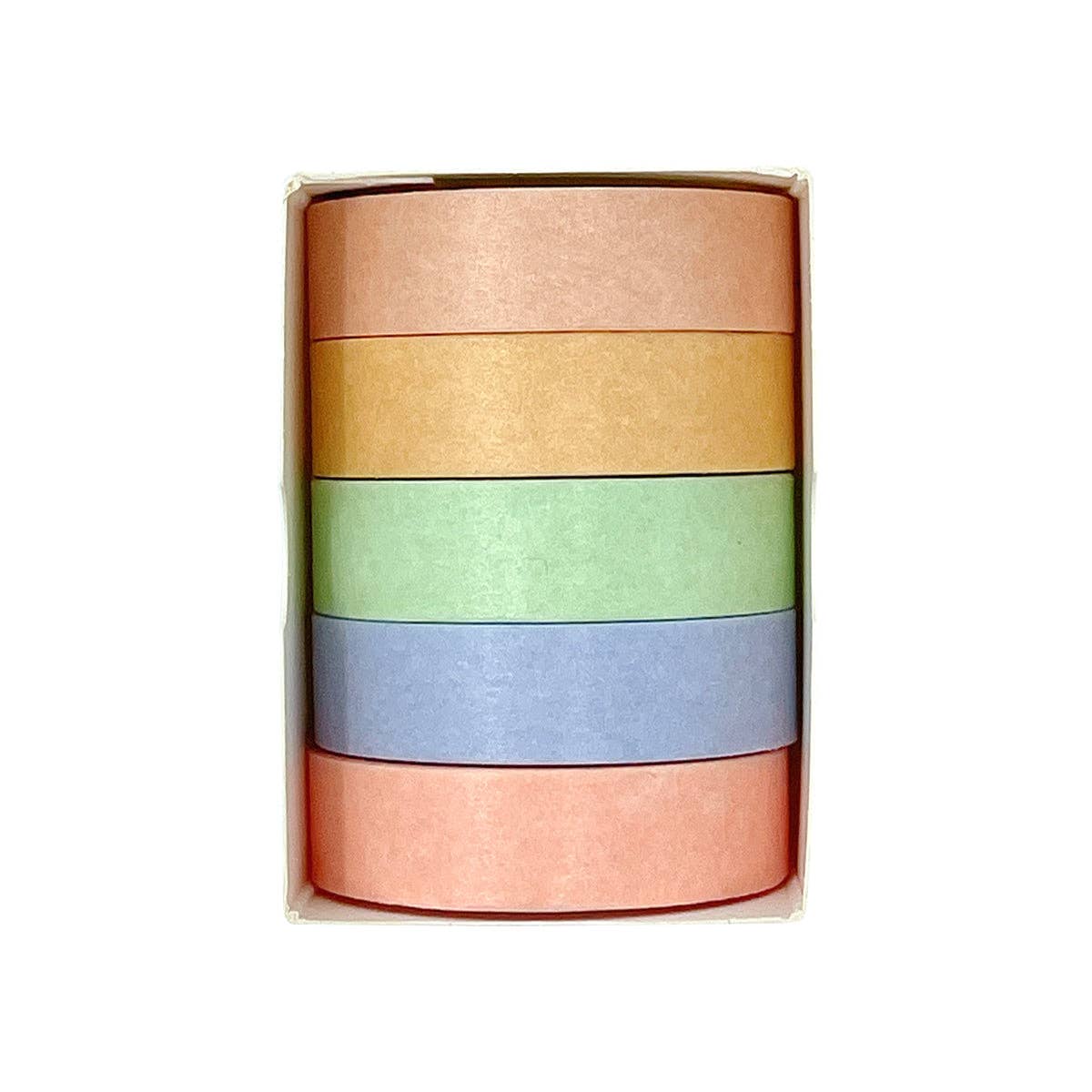 Wrapables Solid Color Washi Tape (Set of 5): Rainbow