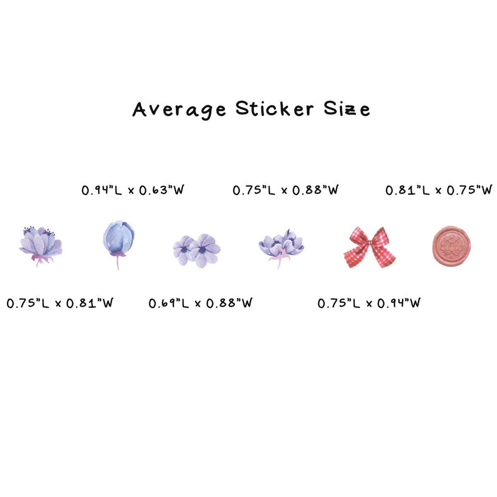 Wrapables Decorative Washi Sticker Rolls - Bows, Seals & Violets