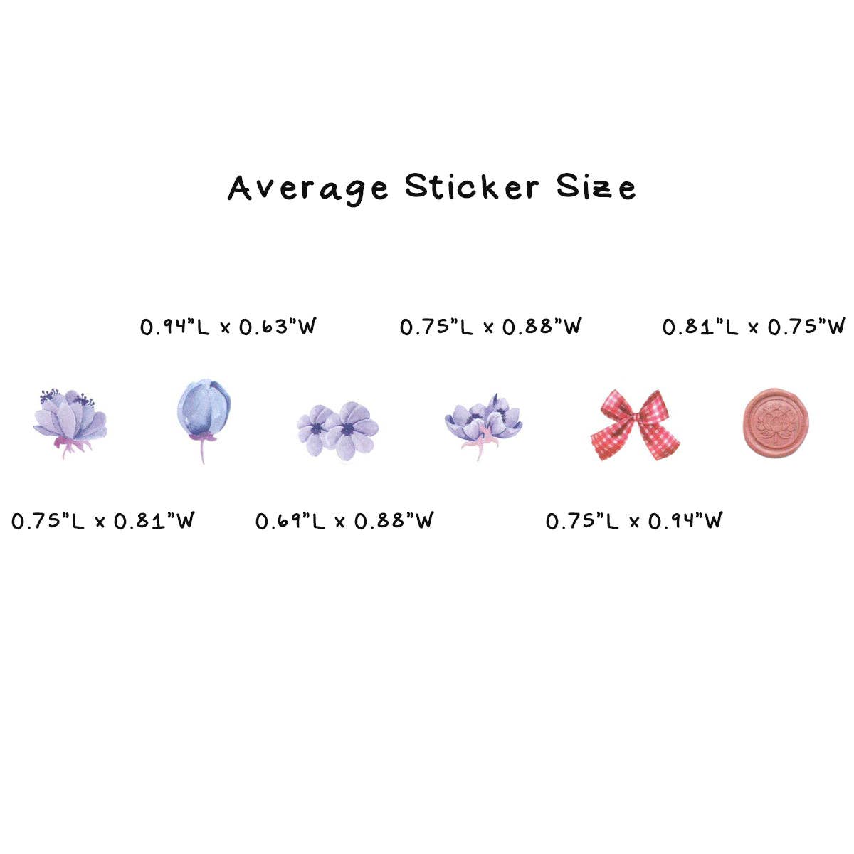 Wrapables Decorative Washi Sticker Rolls - Bows, Seals & Violets