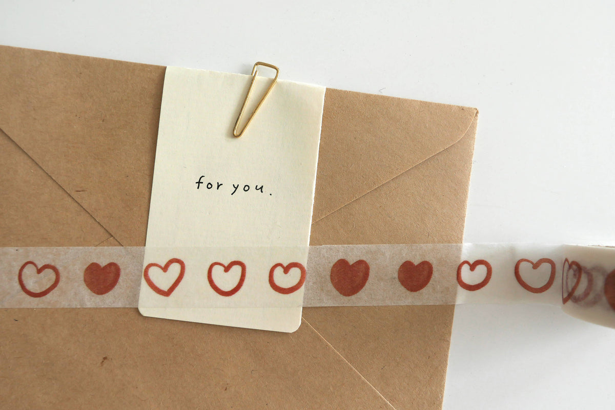 ❤️ Love Notes Heart Washi Tape | Suatelier