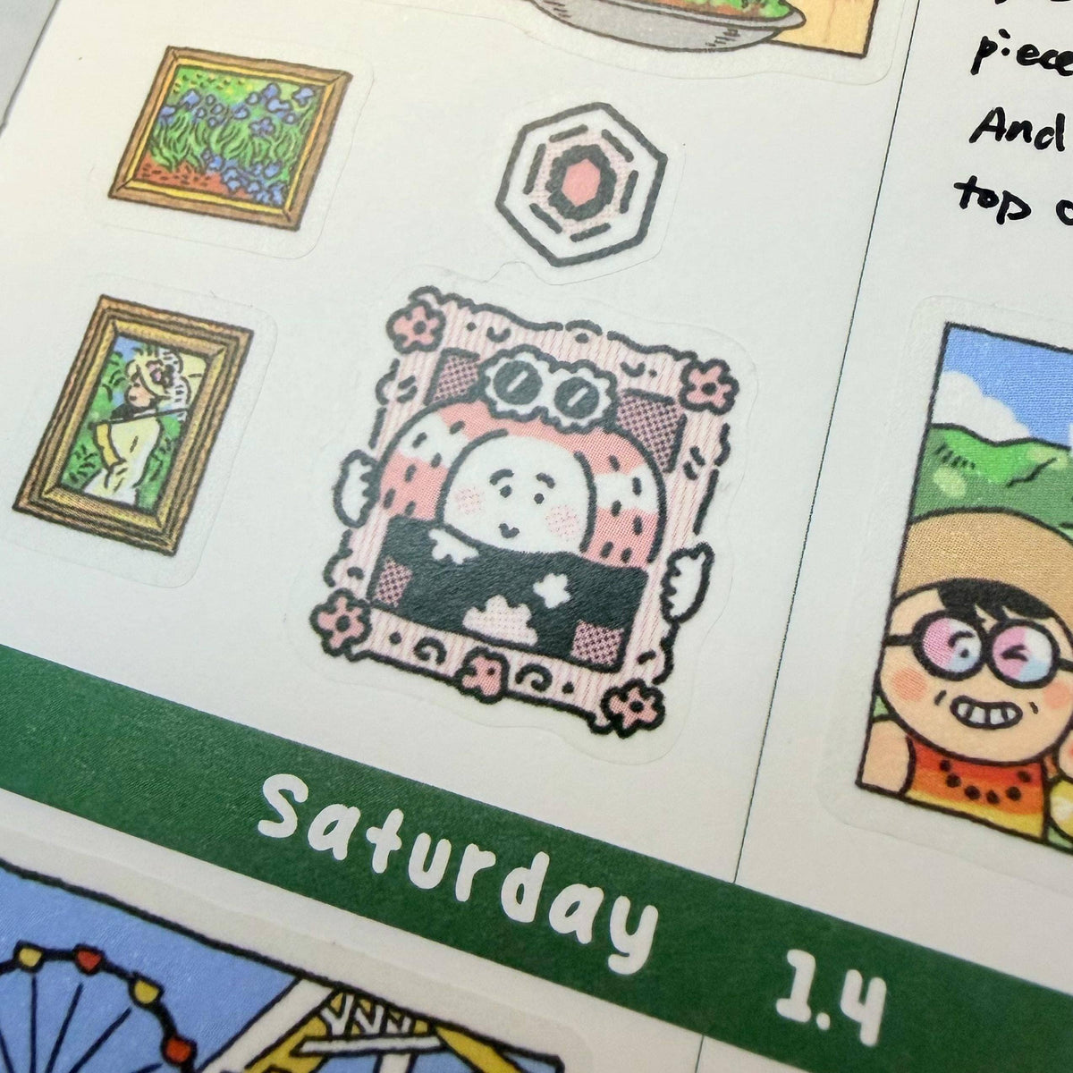 Flowers Sticker, Dazzling World Sticker, Monochrome Pink - RiN! Studio: Stickers